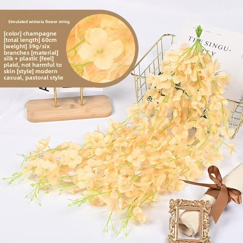 Artificial Wisteria Flower Vine Decoration