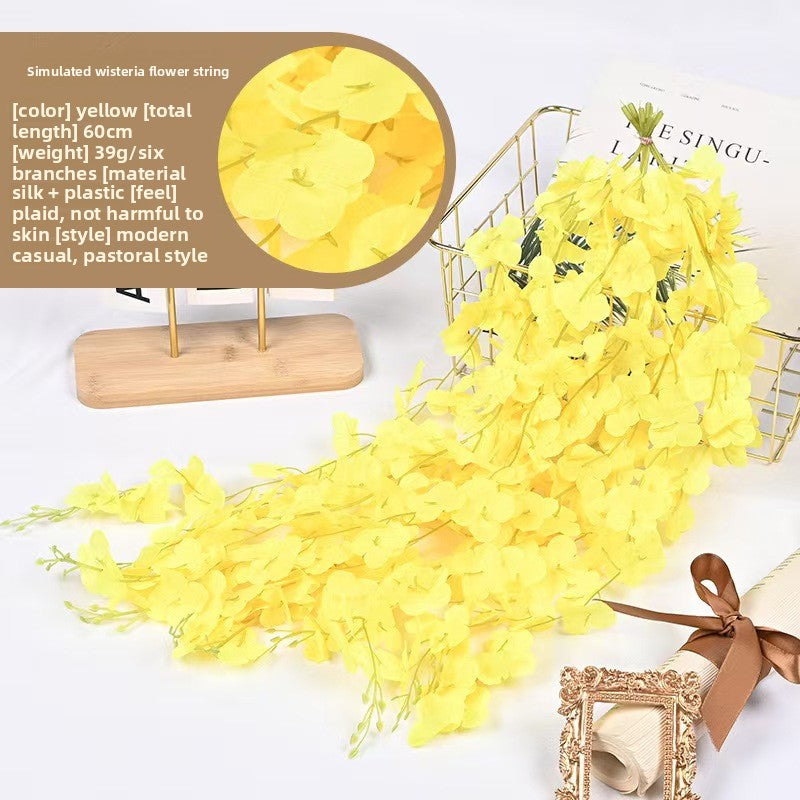 Artificial Wisteria Flower Vine Decoration