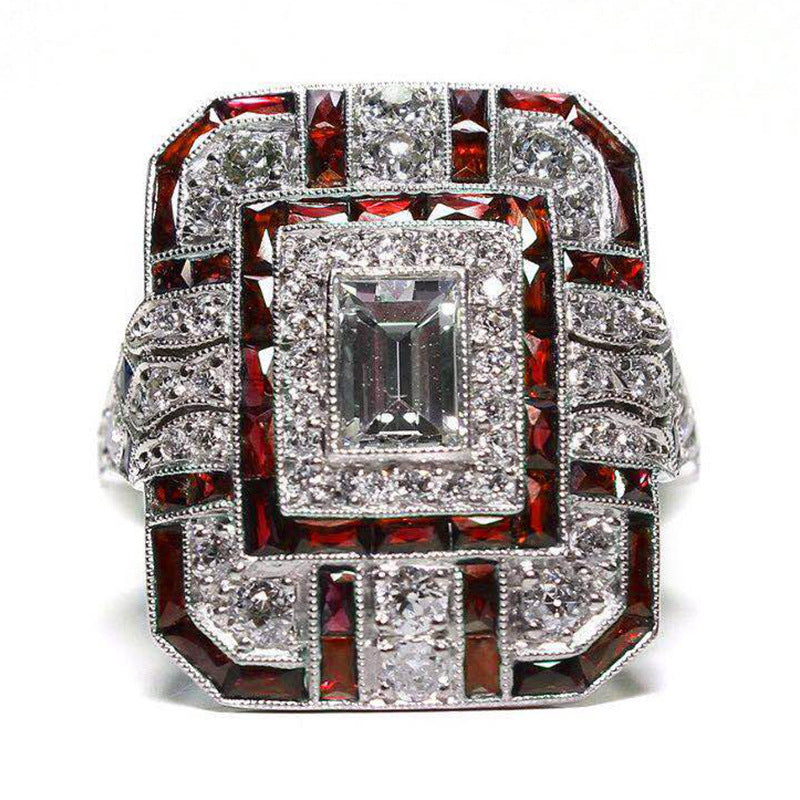 Artificial zircon ring