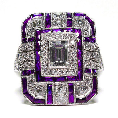 Artificial zircon ring