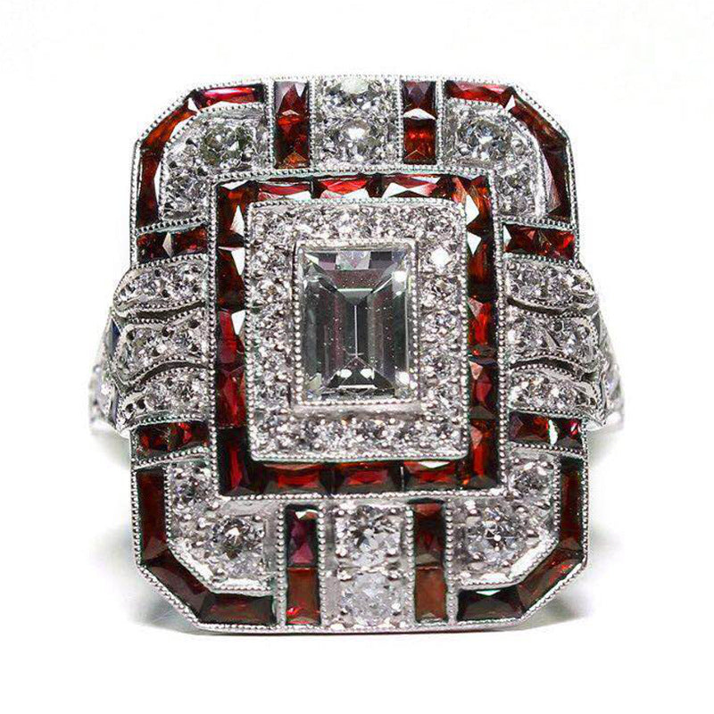 Artificial zircon ring