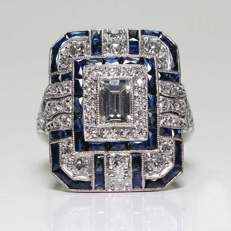 Artificial zircon ring