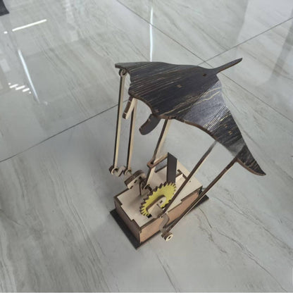 Artisan Wooden Manta Ray Automaton