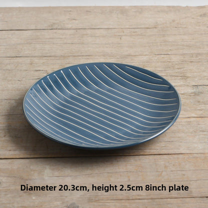 Artist 8inch Japanese Style Ceramic Dinner Plate
