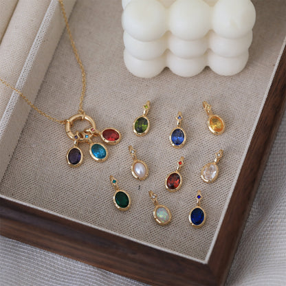 Artistic Birthstone Pendant Necklace