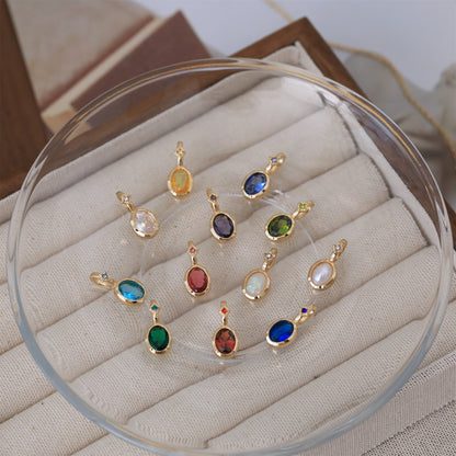 Artistic Birthstone Pendant Necklace
