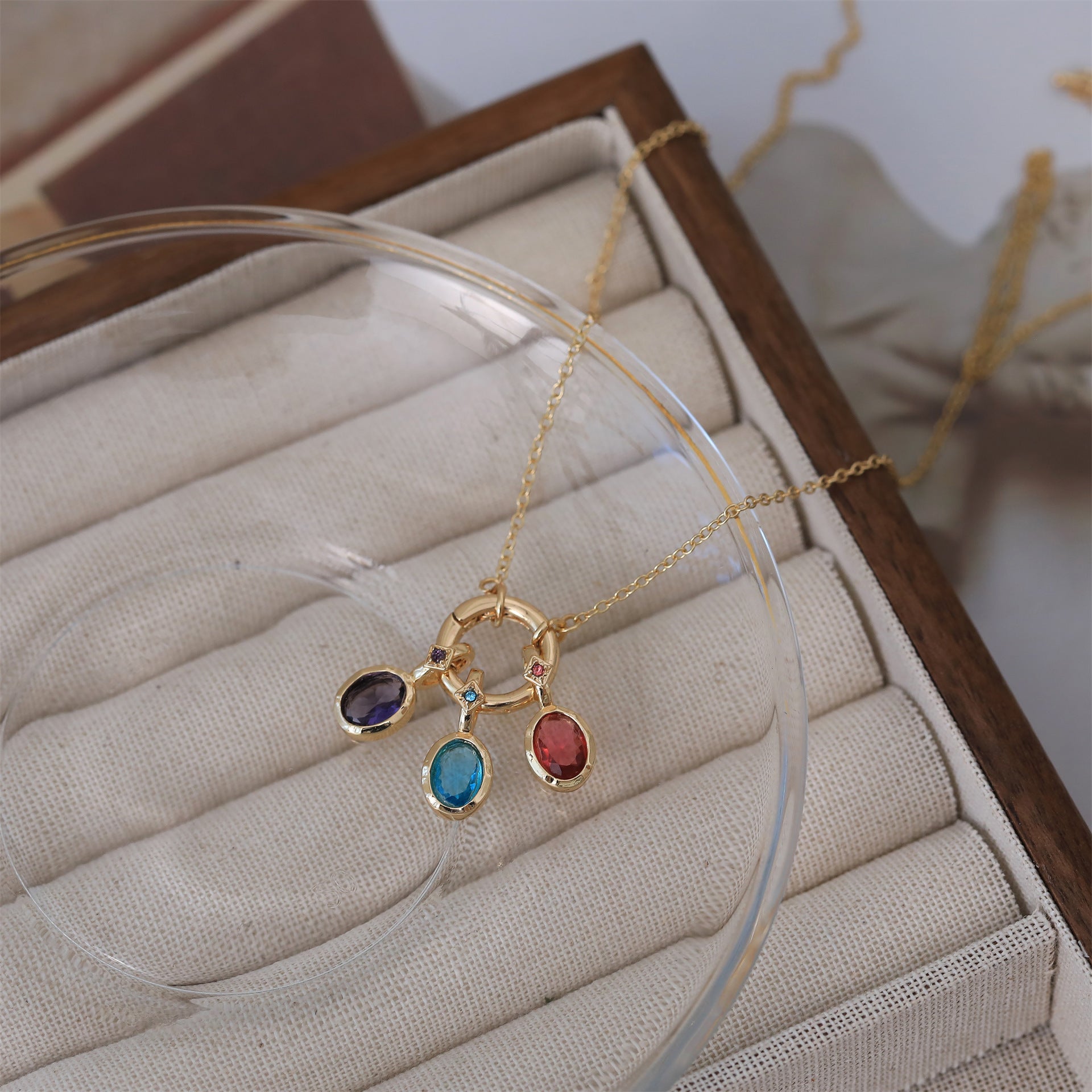 Artistic Birthstone Pendant Necklace