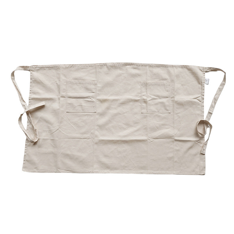 Artistic Cotton Linen Work Apron with Pocket