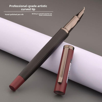 Artistic curved-nib pen