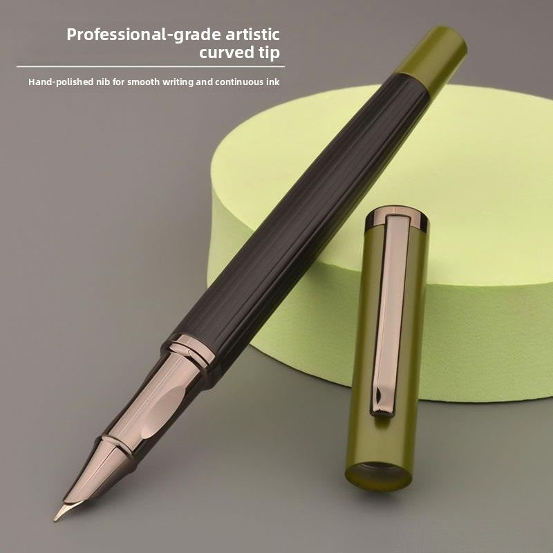 Artistic curved-nib pen