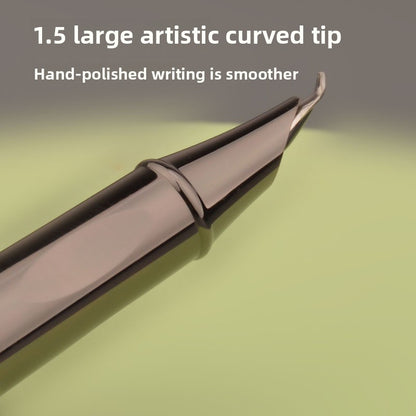 Artistic curved-nib pen