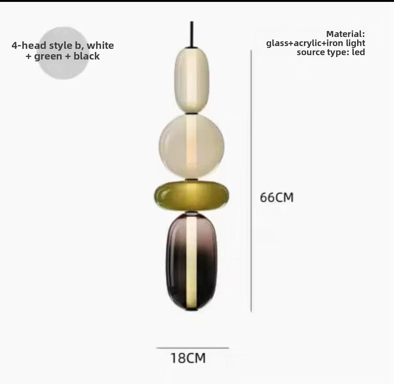 Artistic Glass LED Chandelier