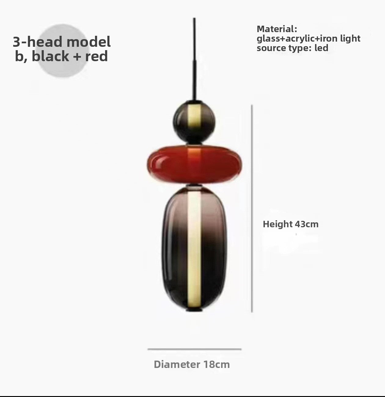 Artistic Glass LED Chandelier