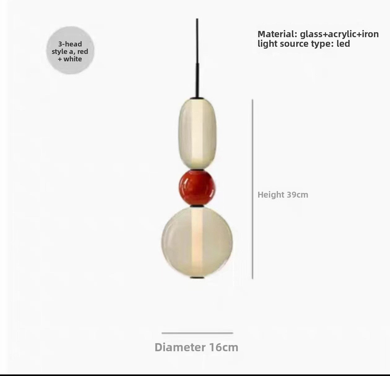 Artistic Glass LED Chandelier