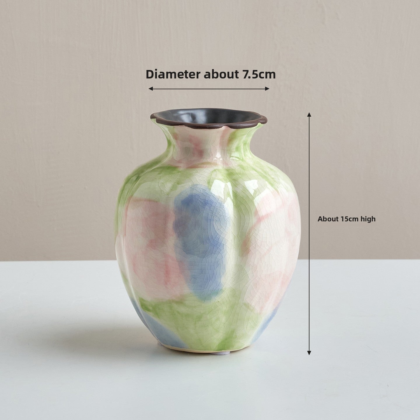Artistic Gradient Ceramic Flower Vase
