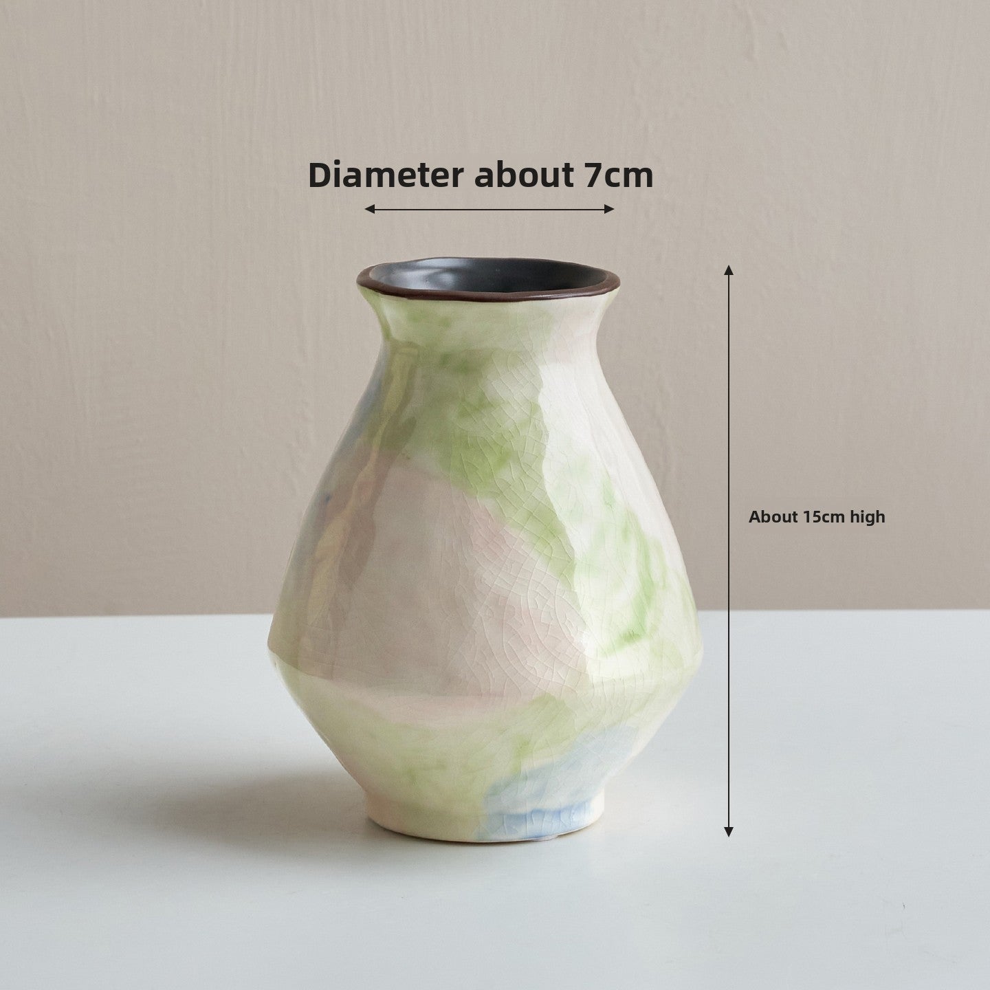 Artistic Gradient Ceramic Flower Vase