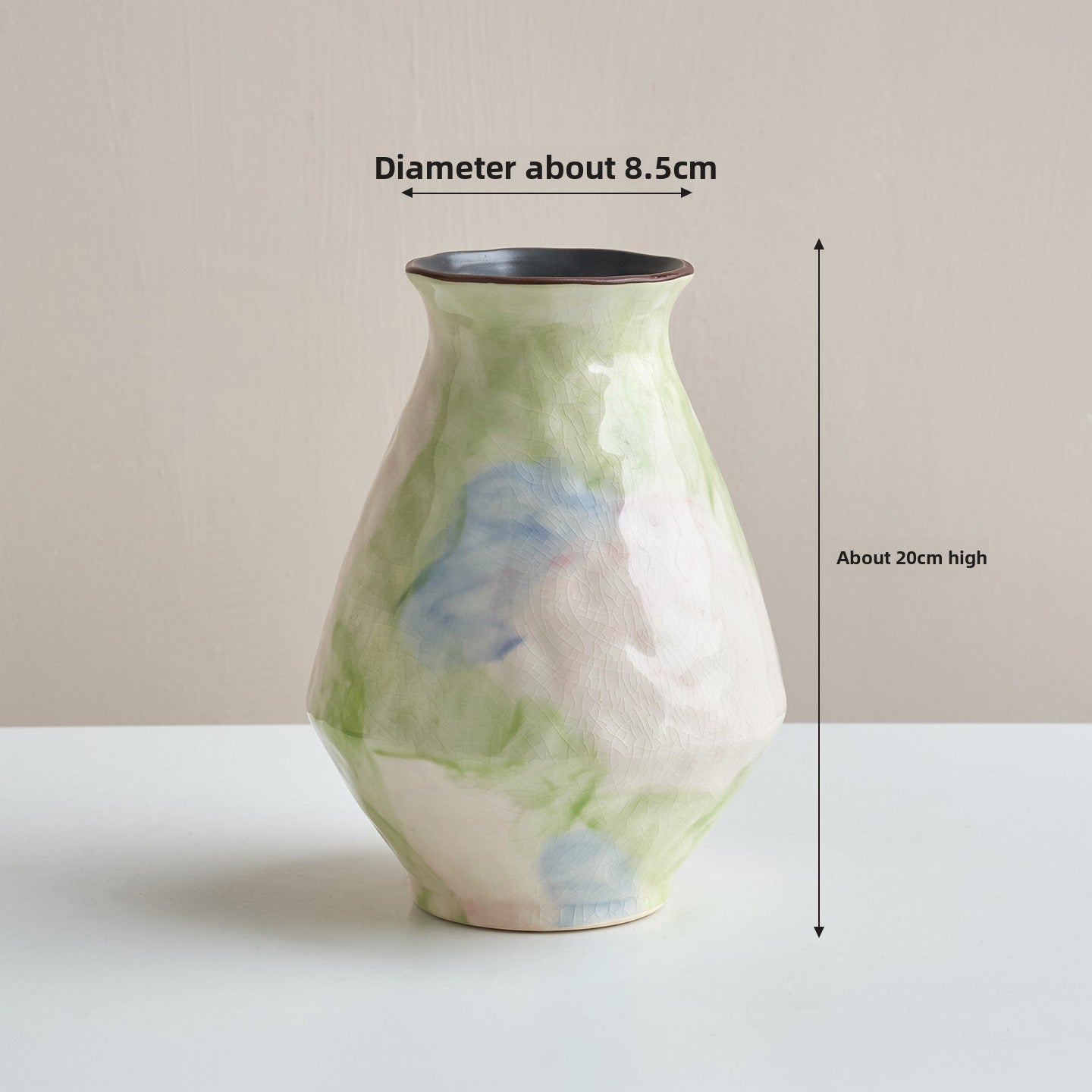 Artistic Gradient Ceramic Flower Vase