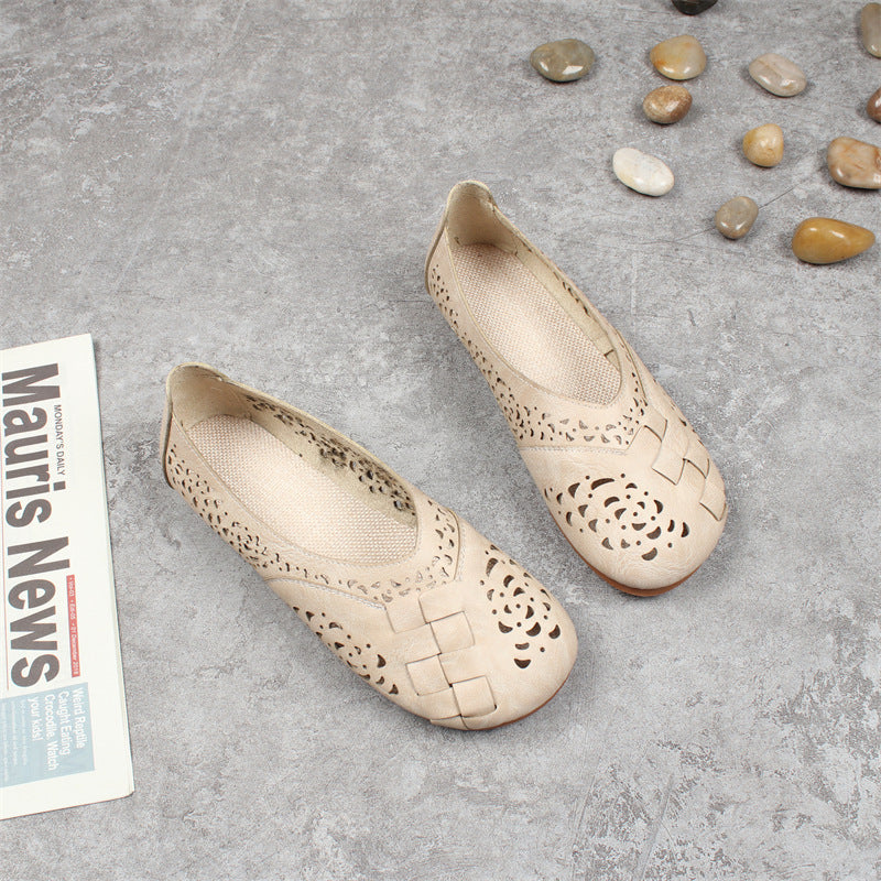 Artistic Hollow Flat Sandals for Women