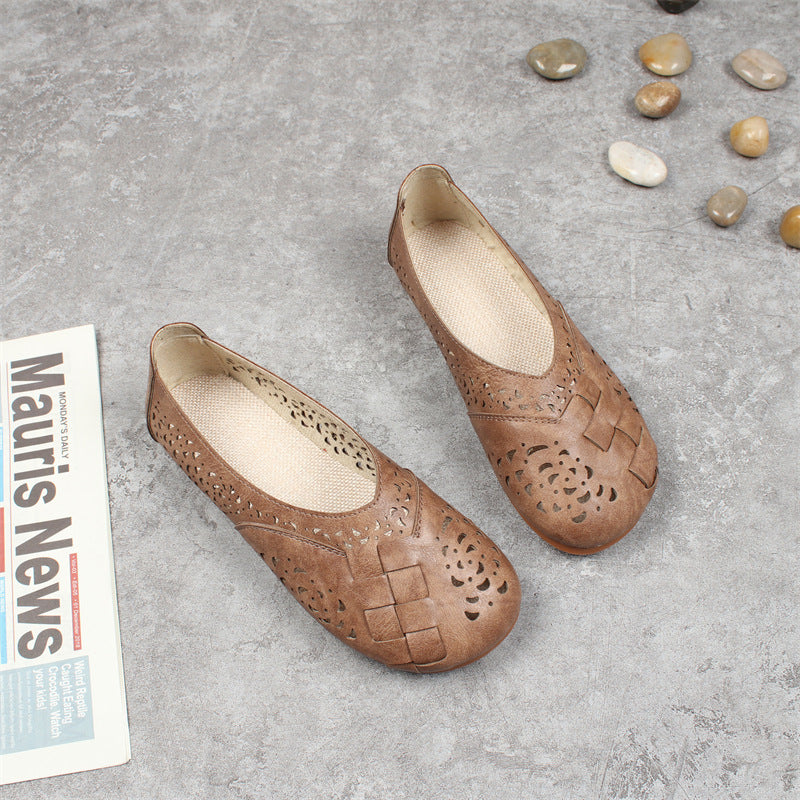 Artistic Hollow Flat Sandals for Women