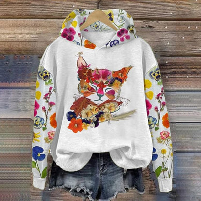 Artistic Print Loose Hoodie