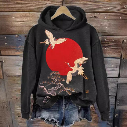 Artistic Print Loose Hoodie