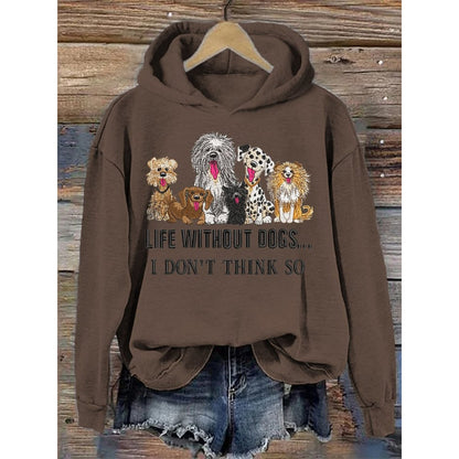 Artistic Print Loose Hoodie