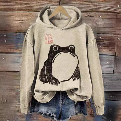 Artistic Print Loose Hoodie