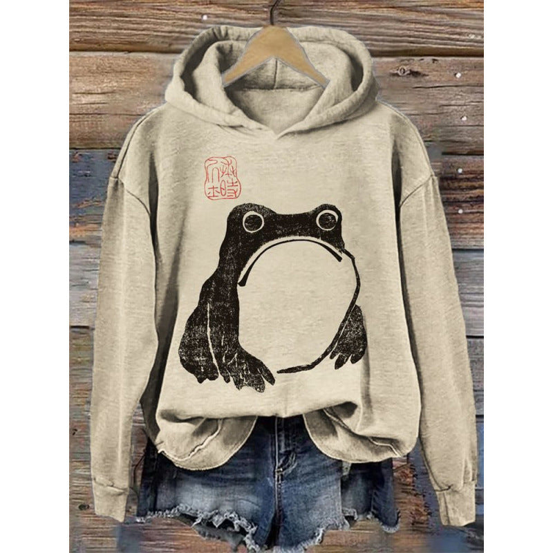 Artistic Print Loose Hoodie