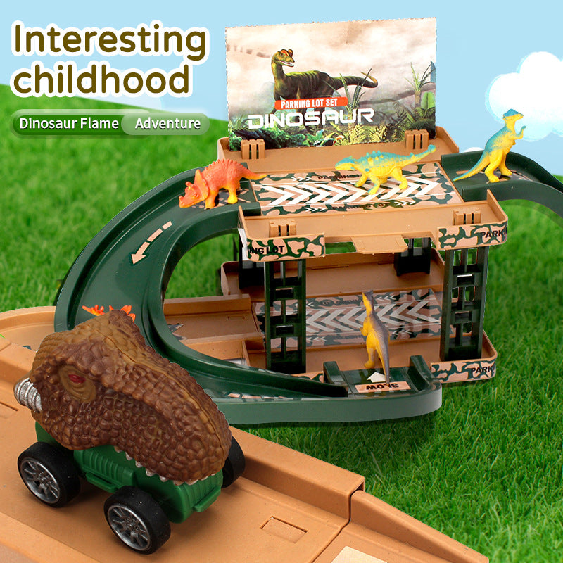 Assembled fire-fighting track toy