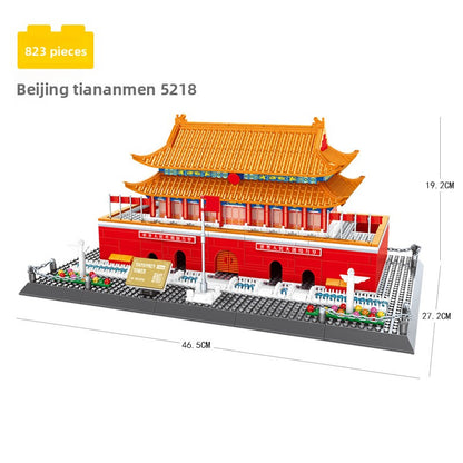 Assembled model building block set