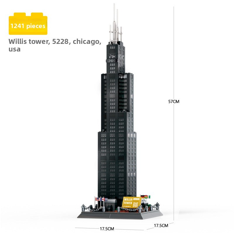 Assembled model building block set