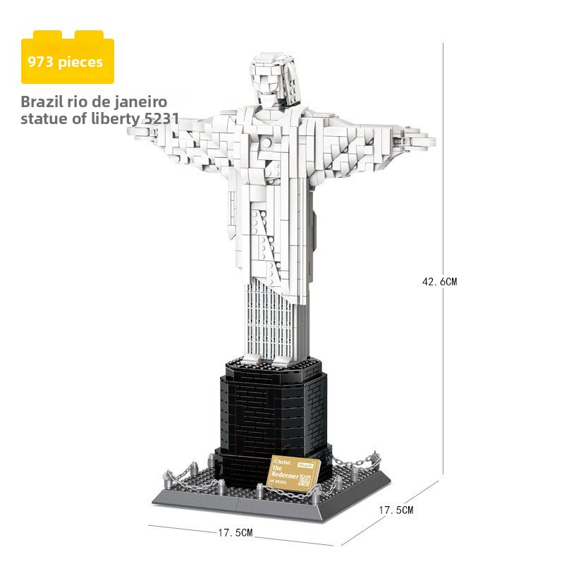 Assembled model building block set