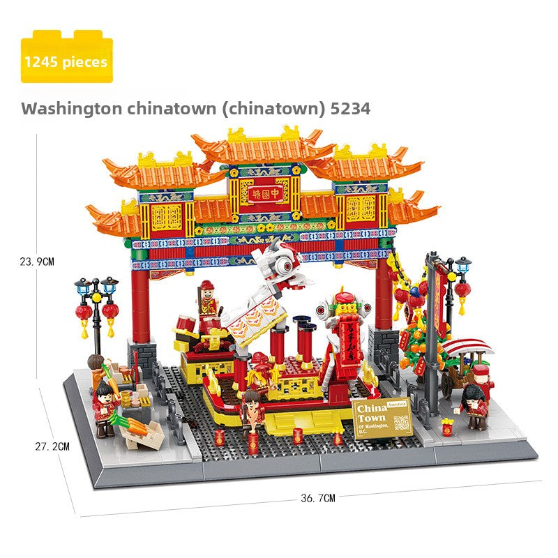 Assembled model building block set