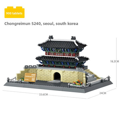 Assembled model building block set