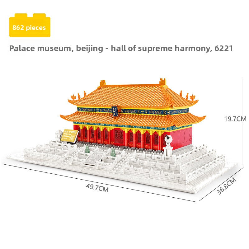 Assembled model building block set