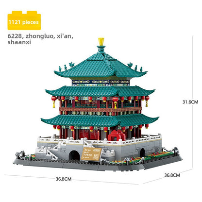 Assembled model building block set