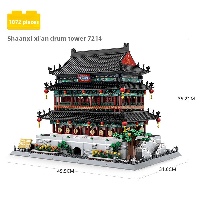 Assembled model building block set