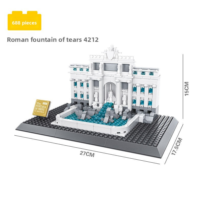 Assembled model building block set