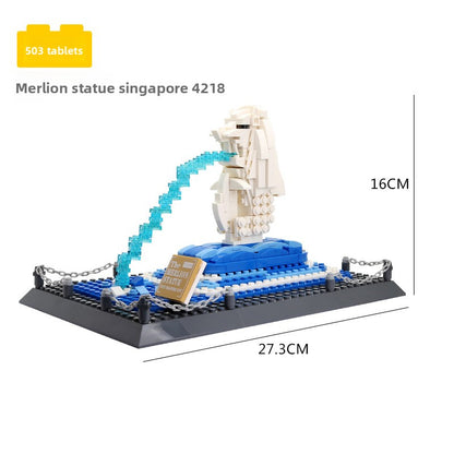 Assembled model building block set