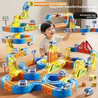 Assembled toy building blocks