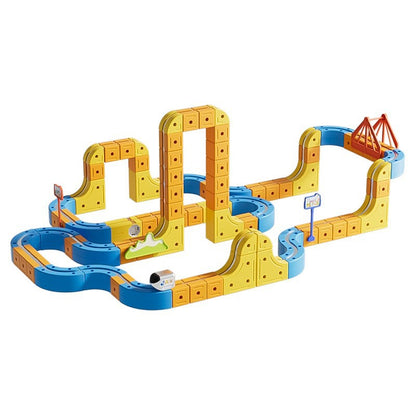 Assembled toy building blocks