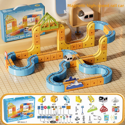 Assembled toy building blocks
