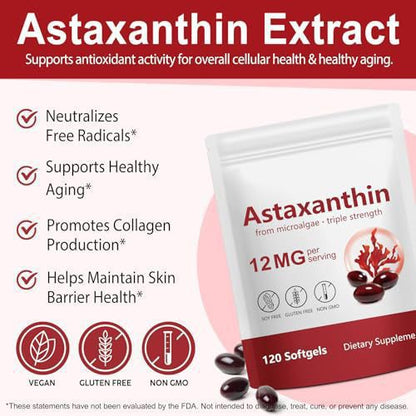 Astaxanthin Antioxidant Dietary Supplement