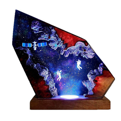 Astronaut Satellite Epoxy Resin Night Light