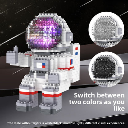 Astronaut Theme Glow Micro-Particle Building Blocks
