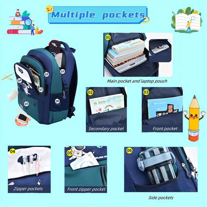 Astronaut Themed School Backpack Set