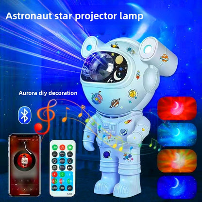Astronaut Voice Control Bluetooth Projector Night Light