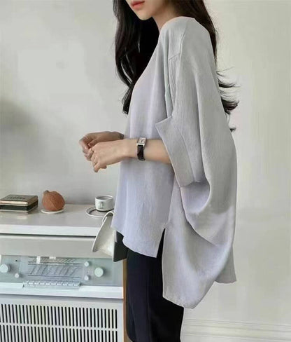 Asymmetrical Hem Women's Shirt