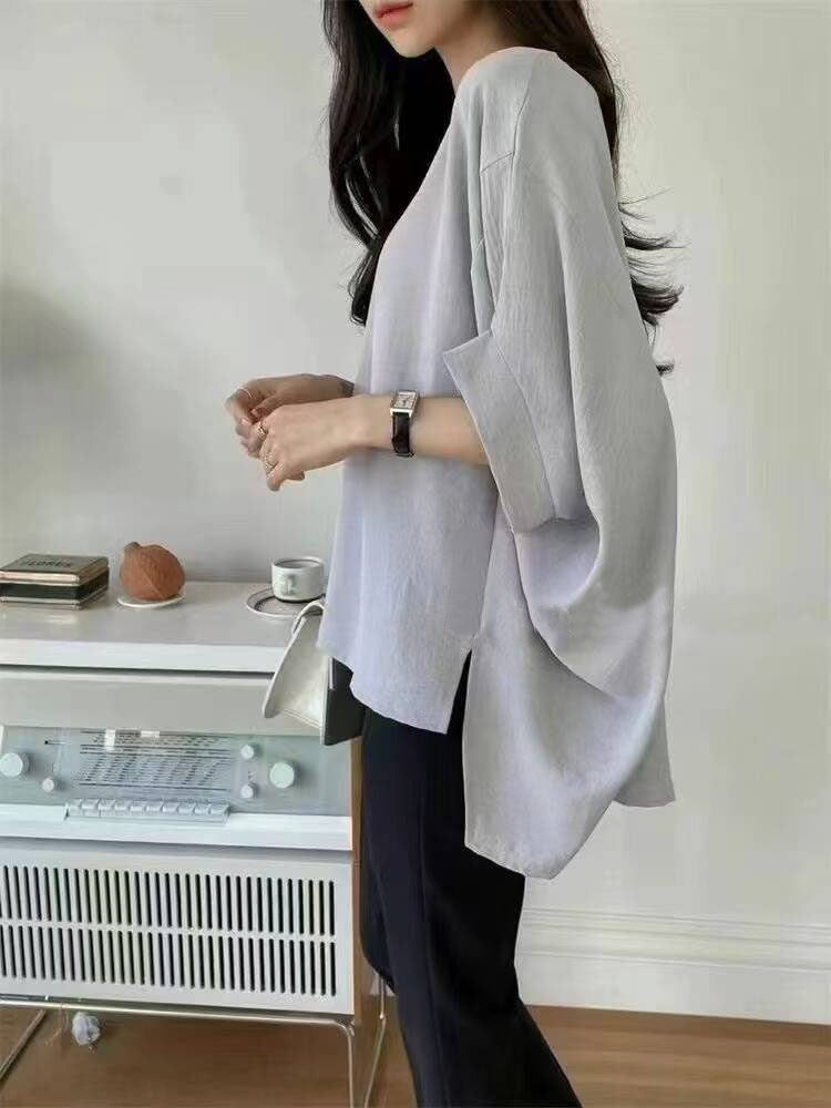 Asymmetrical Hem Women's Shirt