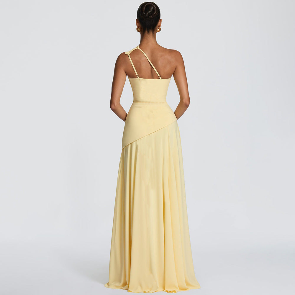 Asymmetrical One-Shoulder Bodycon Dress